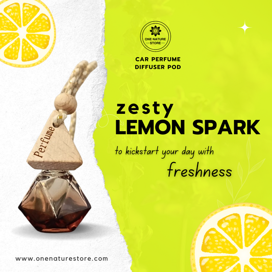 Zesty Lemon Spark | Car Perfume Diffuser Pod | 10 ML | Long Lasting Up To 60 Days