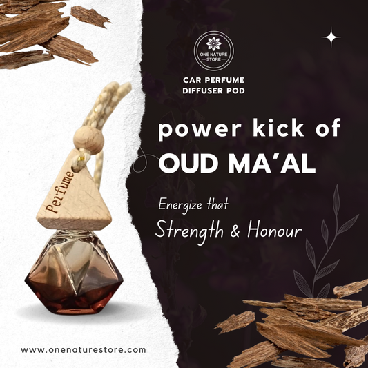 Power Kick of Oud Ma'al | Car Perfume Diffuser Pod | 10 ML | Long Lasting Up To 60 Days