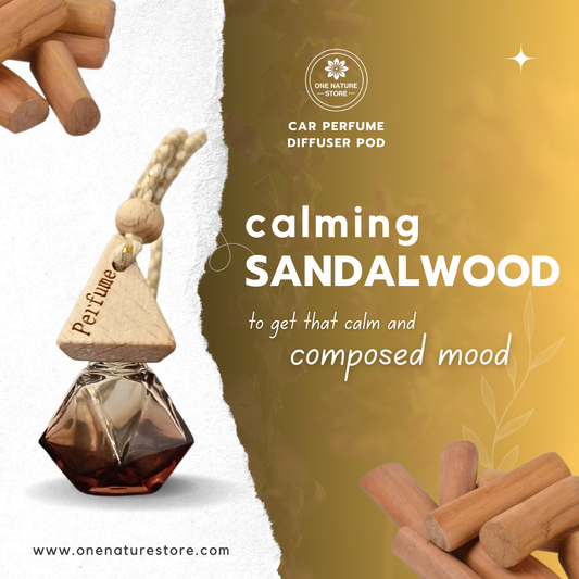 Calming Sandalwood | Car Perfume Diffuser Pod | 10 ML | Long Lasting Up To 60 Days