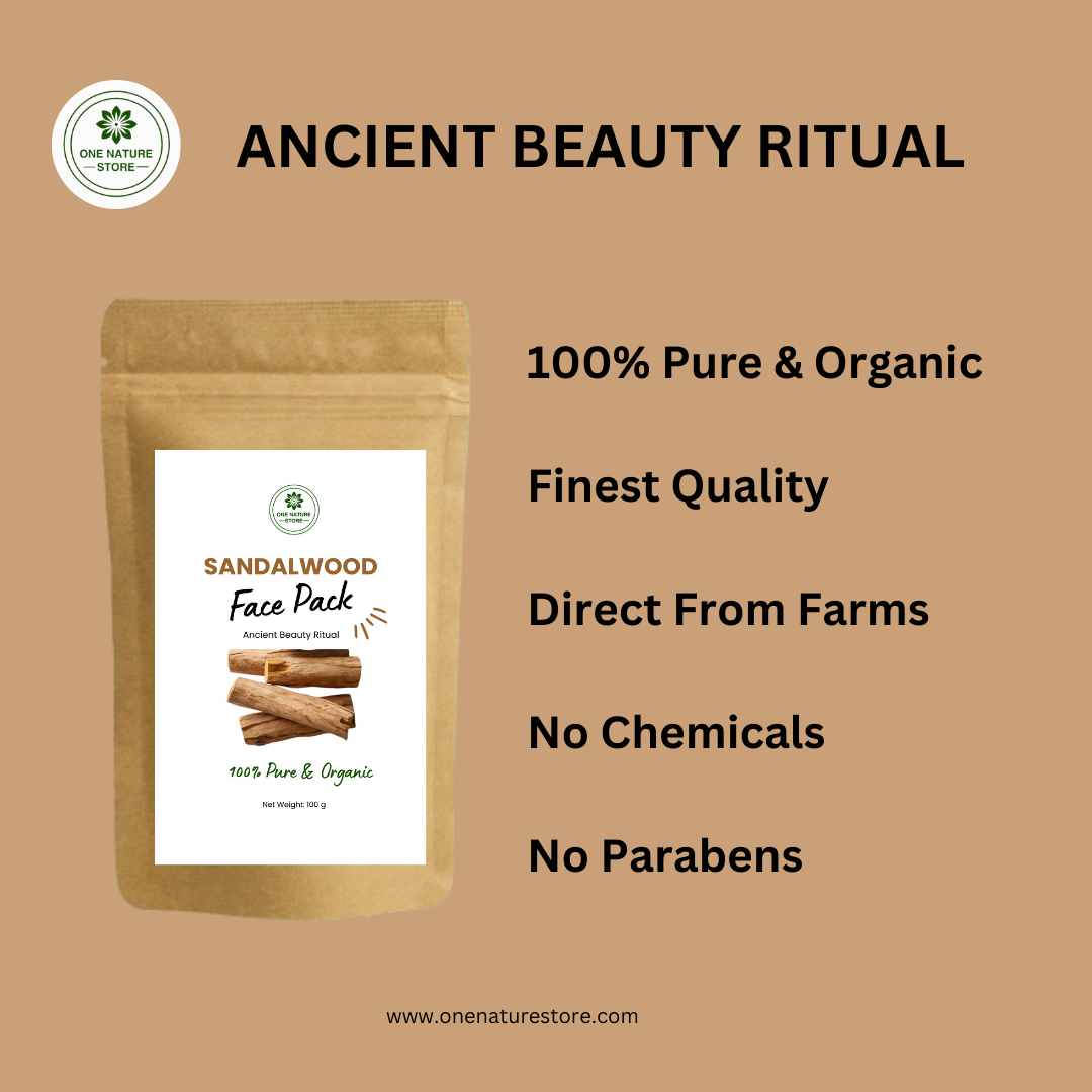 One Nature Store | Sandalwood Face Pack | 100 grams | Ancient Beauty Ritual