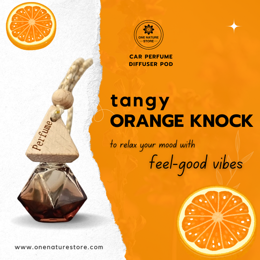 Tangy Orange Knock | Car Perfume Diffuser Pod | 10 ML | Long Lasting Up To 60 Days